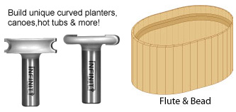 Flute and bead router bits