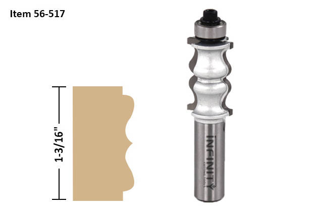 Frame profile router bit 56-517 for custom wooden picture and mirror frames