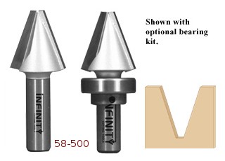 These point cutting router bits produce sharp and precise sign lettering