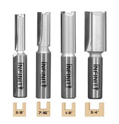 A set of four very useful straight router bits for those jobs that require extra length