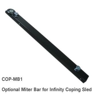 The optional mitre bar guides the sled in your router table, shaper table or table saw