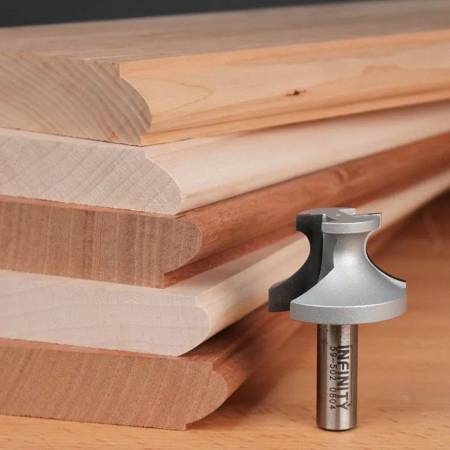Create a stunning edge profile on tabletops and other wooden furniture with this Classical Bead router bit