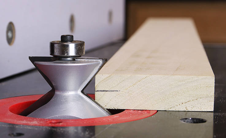 Fit custom crown mouldings easily by trimming the edges to the correct angles with this router bit