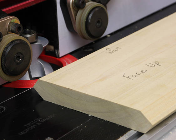 Fit custom crown mouldings easily by trimming the edges to the correct angles with this router bit