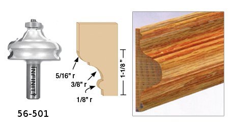 Our classical moulding router bit mills attractive, ornate shapes