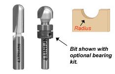 Roundnose router bits can give any surface a delicate cove or eye-catching vein