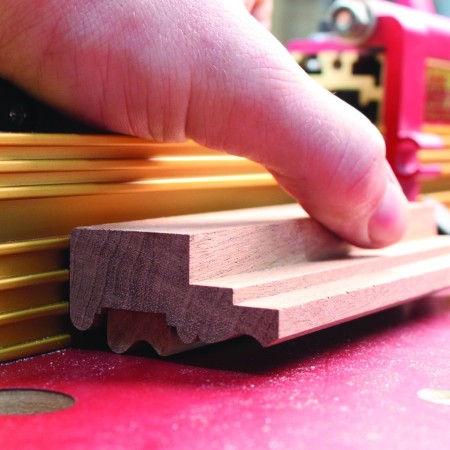 This stepped rebate router bit cuts a double-step on the back of picture and mirror frames for holding the glass and a backing piece