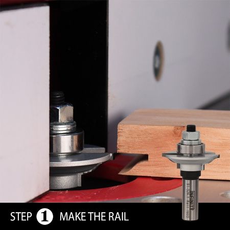 Ultimate glass door router bit set - step 1 - the rail cut