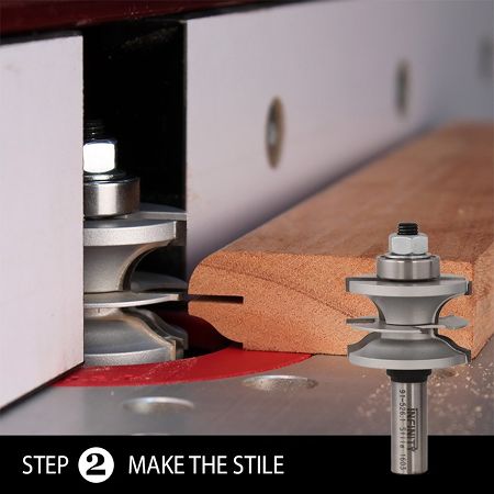 Ultimate glass door router bit set - step 2 - the stile cut