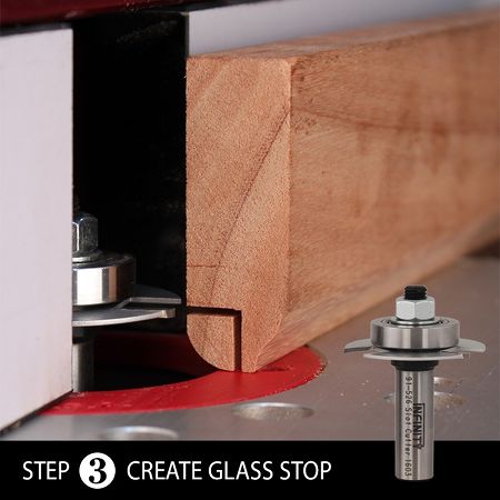 Ultimate glass door router bit set - step 3 - create the glazing strip