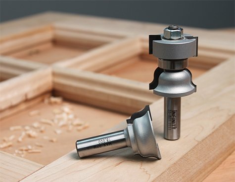 Our window sash router bit set makes elegant and strong sash parts and perfectly-matched rail and stile parts